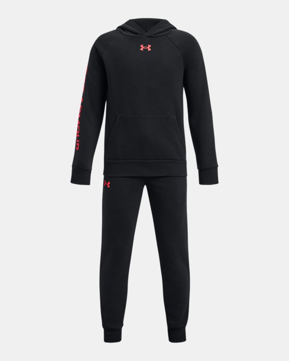 Boys' UA Rival Fleece Suit, Black, pdpMainDesktop image number 0